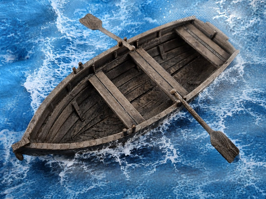 Referans görsel — model: Minyatür Sandal No.20 — Ahşap · tasarım: MakerWorld (makerworld). Wefty Design'in kendi baskısının fotoğrafı değildir.
