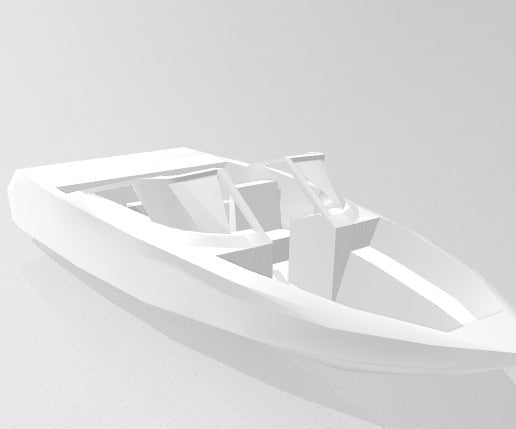 Referans görsel — model: Minyatür Balıkçı Teknesi No.31 · tasarım: martin_dupu (cults3d). Wefty Design'in kendi baskısının fotoğrafı değildir.