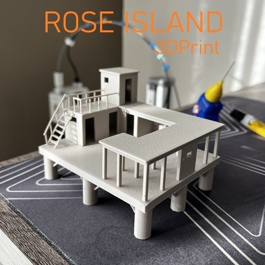 Referans görsel — model: Minyatür Ayaklı Kulübe No.2 — Su Üstü · tasarım: — (cults3d). Wefty Design'in kendi baskısının fotoğrafı değildir.
