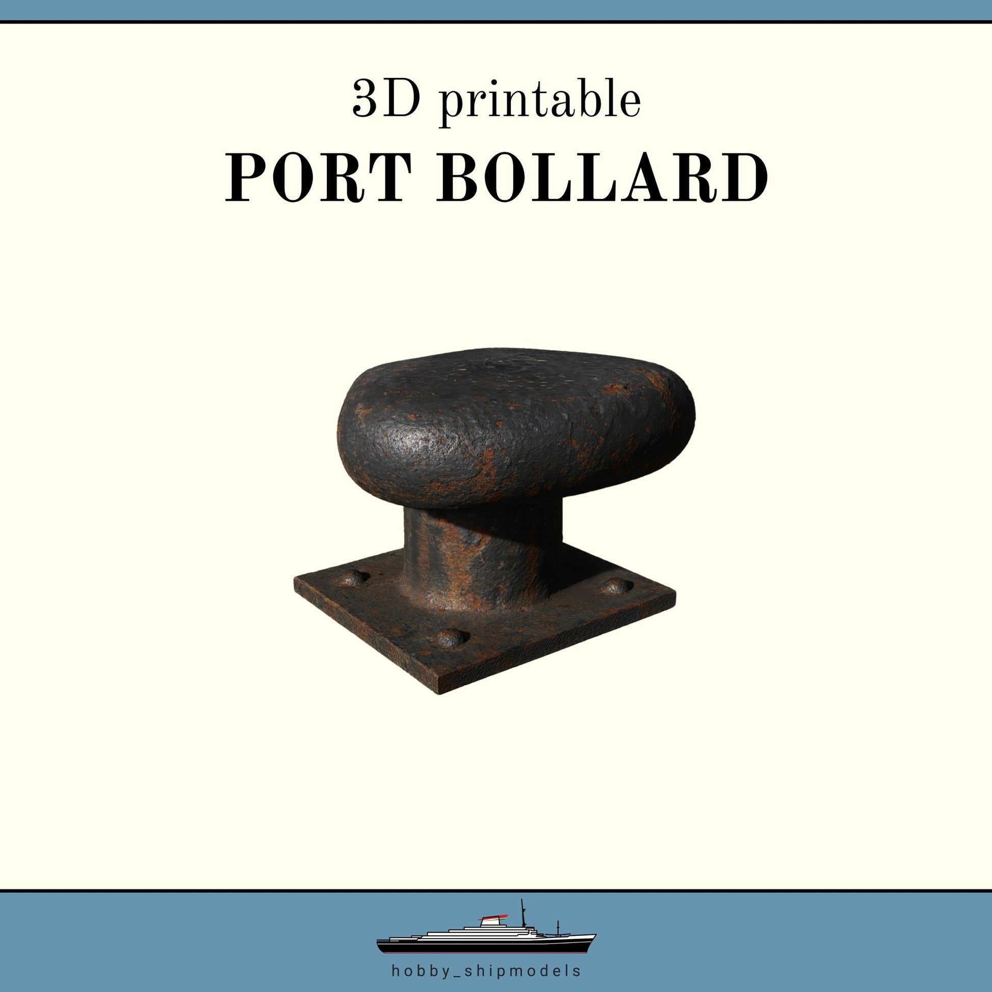 Referans görsel — model: Minyatür Bağlama Babası No.4 · tasarım: hobby_shipmodels (printables). Wefty Design'in kendi baskısının fotoğrafı değildir.