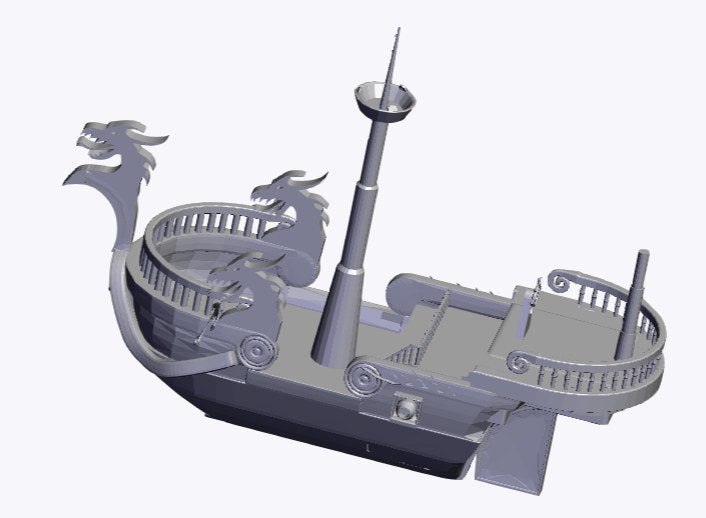 Referans görsel — model: Minyatür Yelkenli No.65 — Antika · tasarım: jex7 (printables). Wefty Design'in kendi baskısının fotoğrafı değildir.