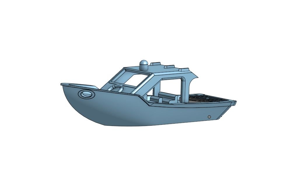 Referans görsel — model: Minyatür Motorlu Tekne No.4 — Benchy · tasarım: Antti H (printables). Wefty Design'in kendi baskısının fotoğrafı değildir.
