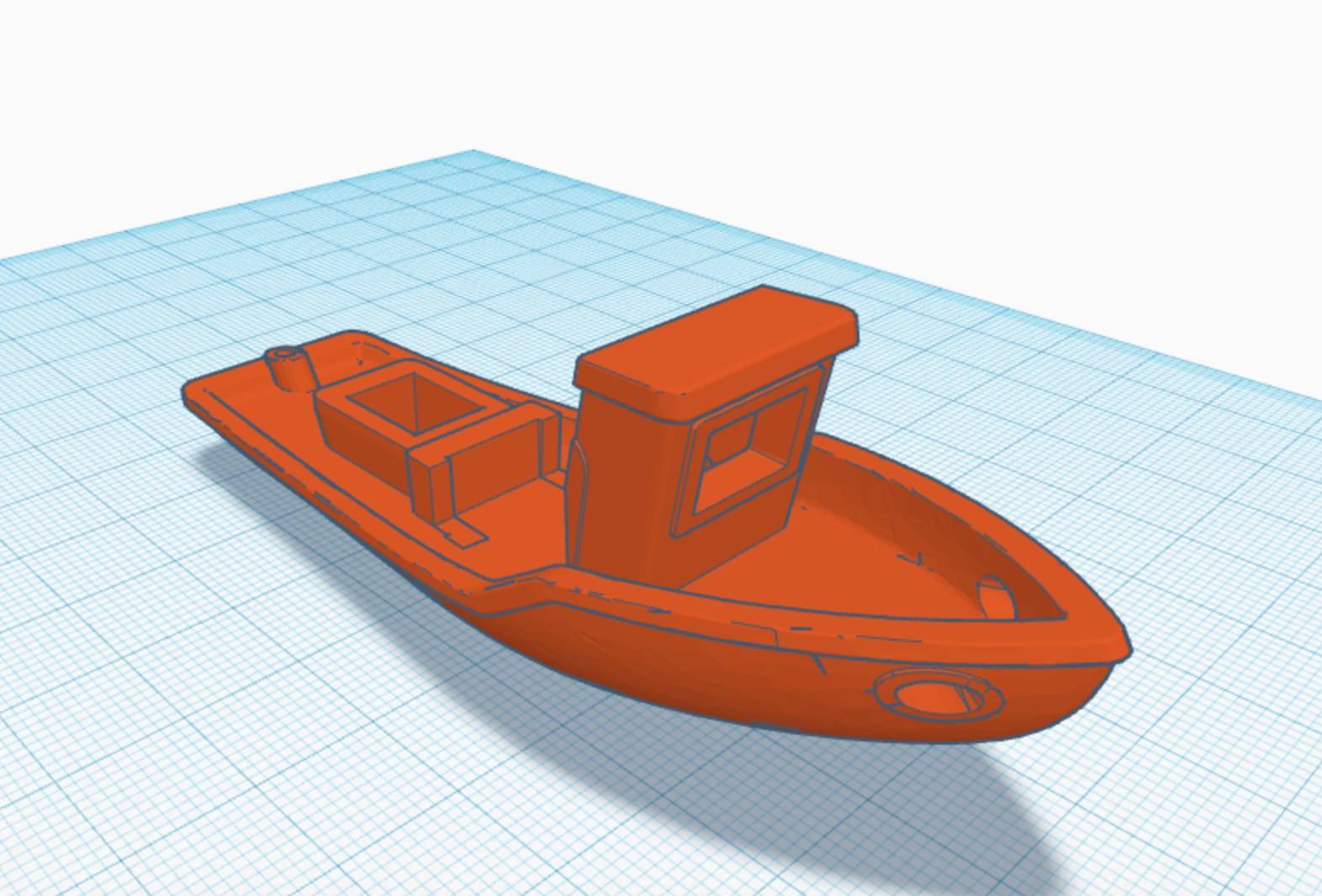 Referans görsel — model: Minyatür Motorlu Tekne No.6 — Benchy Sürat · tasarım: 3D Print Life (printables). Wefty Design'in kendi baskısının fotoğrafı değildir.